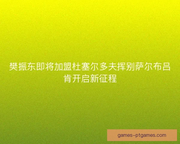 樊振东即将加盟杜塞尔多夫挥别萨尔布吕肯开启新征程