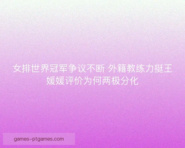 女排世界冠军争议不断 外籍教练力挺王媛媛评价为何两极分化